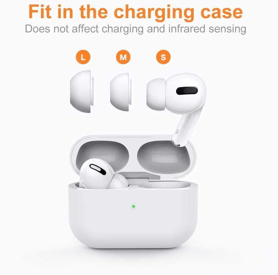 Replacement Ear Tips for AirPods Pro Silicon Ear Buds Tips with Portable Storage Box 12 Pieces New Bee