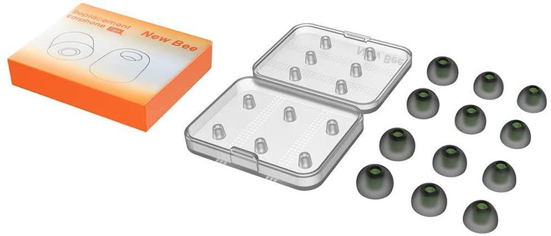 Earphone Tips New Bee Premium Replacement Earbud Tips Inner 4.9mm [3-Pair] + Silicone Earphone Tips Inner 4.9mm [3-Pair] for Headphones with 5mm-7mm Tip - Red 