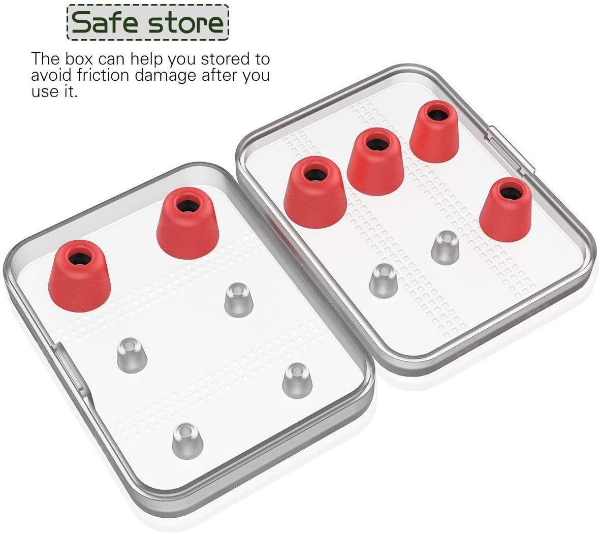 Earphone Tips New Bee 12pcs Premium Replacement Earbud Tips Blocking Out Ambient Noise Memory Foam Earbuds Inner 4.9mm for Headphones with 5mm-7mm Tips [6 Pairs]