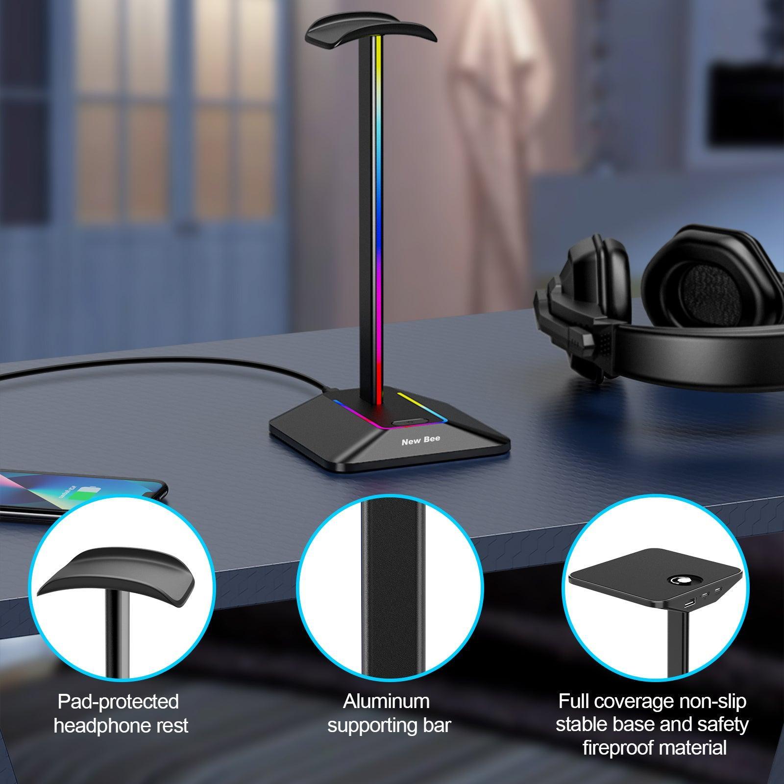 RGB Headphone Stand Z8 - New Bee